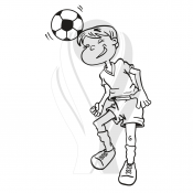 Standardmotiv Kinder Fußballspieler Kopfball