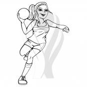 Standardmotiv Handballerin Mädchen