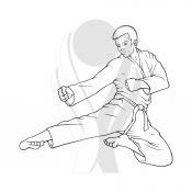 Standardmotiv Karatekämpfer