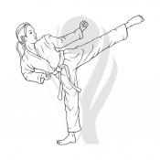 Standardmotiv Karatekämpferin I