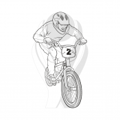 Standardmotiv BMX Fahrradfahrer
