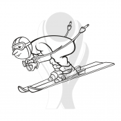 Standardmotiv Skifahrer I