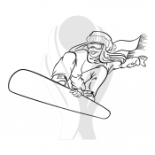 Standardmotiv Snowboardfahrerin I