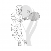 Standardmotiv Kinder Tennisspieler