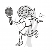 Standardmotiv Kinder Tennisspielerin I