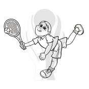 Standardmotiv Kinder Tennisspieler I