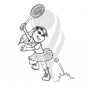 Standardmotiv Kinder Tennisspielerin II