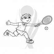 Standardmotiv Kinder Tennisspieler II