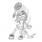 Standardmotiv Kinder Tennisspielerin III