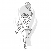 Standardmotiv Kinder Tennisspielerin IV