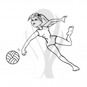 Standardmotiv Volleyballspielerin Pritschen II