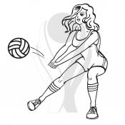 Standardmotiv Volleyballspieler Baggern III