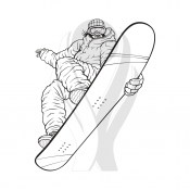 Standardmotiv Snowboardfahrer