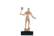 Figur Badmintonspieler 15,0cm bronzefarben