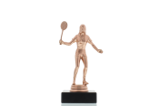 Figur Badmintonspielerin 15,0cm bronzefarben