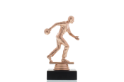 Figur Bowlingspieler 14,5cm bronzefarben