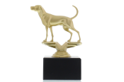 Figur Coonhound 14,0cm goldfarben