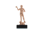 Figur Dartspieler 14,5cm bronzefarben