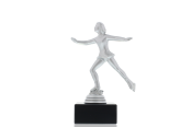 Figur Eiskunstläuferin 15,5 cm silberfarben