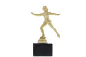 Figur Eiskunstläuferin 16,5 cm goldfarben