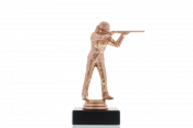 Figur Gewehrschützin 15,0cm bronzefarben