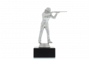 Figur Gewehrschützin 16,0cm silberfarben