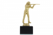 Figur Gewehrschützin 17,0cm goldfarben