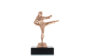 Figur Karate Damen 13,0cm bronzefarben