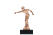 Figur Petanque Herren 13,5 cm bronzefarben