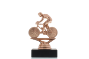 Figur Rennradfahren 12,0cm bronzefarben