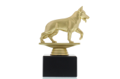 Figur Schäferhund 14,0cm goldfarben