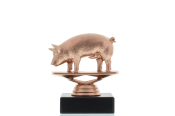 Figur Schwein 10,0cm bronzefarben