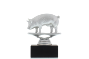 Figur Schwein 11,0cm silberfarben