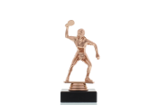 Figur Tischtennisspielerin 15,0cm bronzefarben