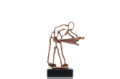 Konturfigur Billardspieler 14,0cm bronzefarben