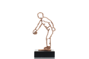 Konturfigur Petanque 14,5cm bronzefarben