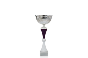Pokal Liv lila-weiß in Größe 31,5cm