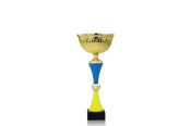 Pokal Yve neonblau-neongelb in Größe 31,5cm