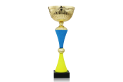 Pokal Yve neonblau-neongelb in Größe 40,5cm